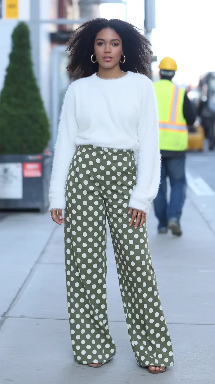 spring fashion outfits 2026 Polka Dots Classy Twist