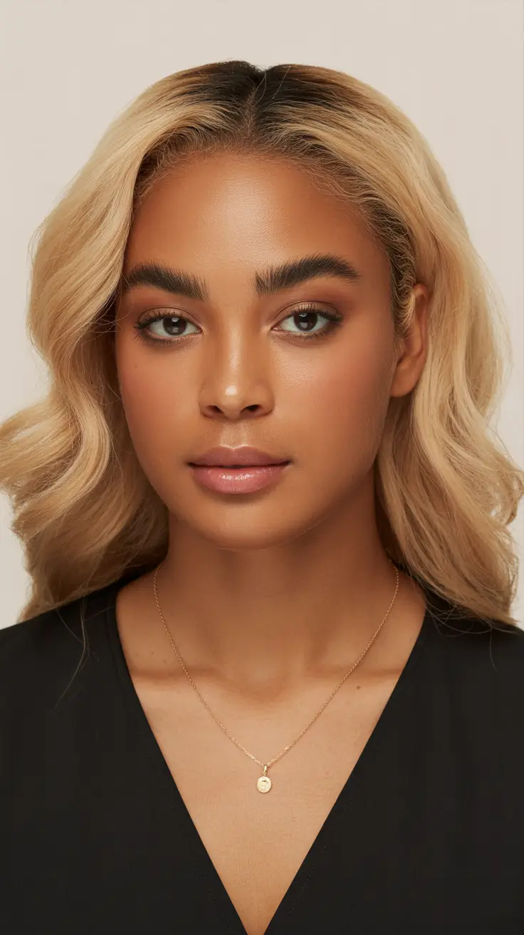 flawless spring hair color for brown skin 2026 Sunlit Blonde With Light Spring Confidence