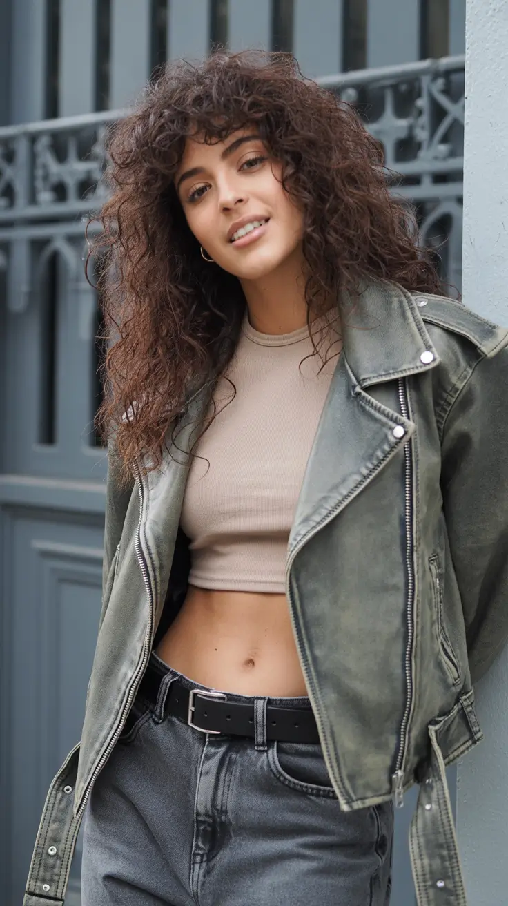 vibrant spring brown hair color 2026 Voluminous Espresso Curls with Natural Spring Lift