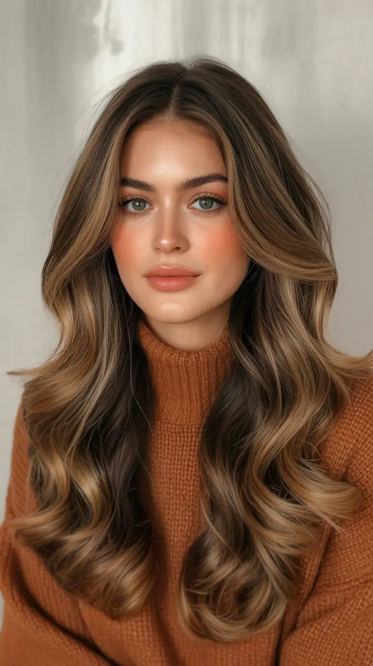 warm spring caramel hair color 2026 Golden Caramel Face-Framing Glow