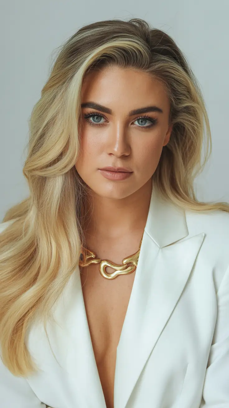 april hair color ideas 2026 Luxury Platinum Waves with an Expensive Finish