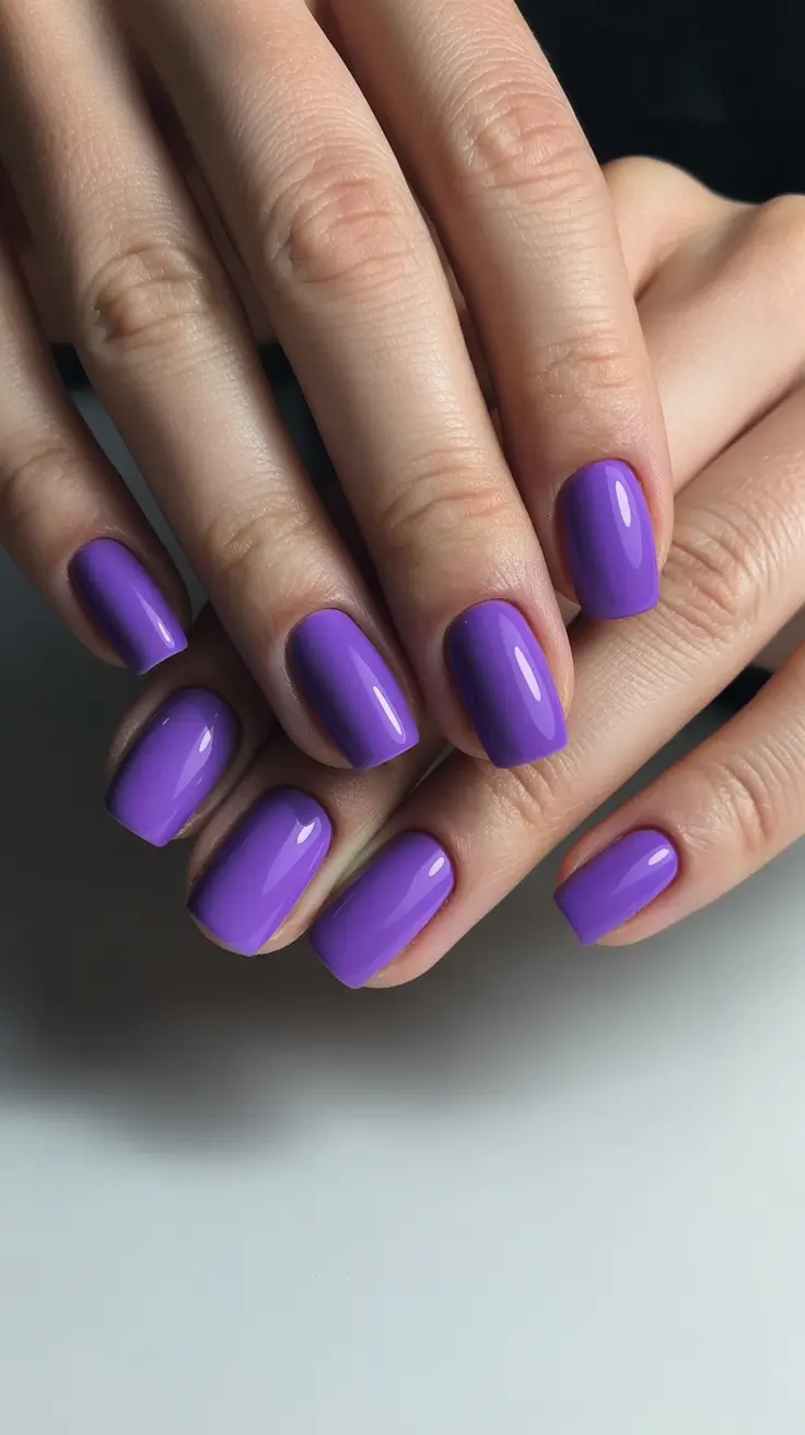 best summer nail colors ideas 2026 Glossy Lavender Confidence for Everyday Summer