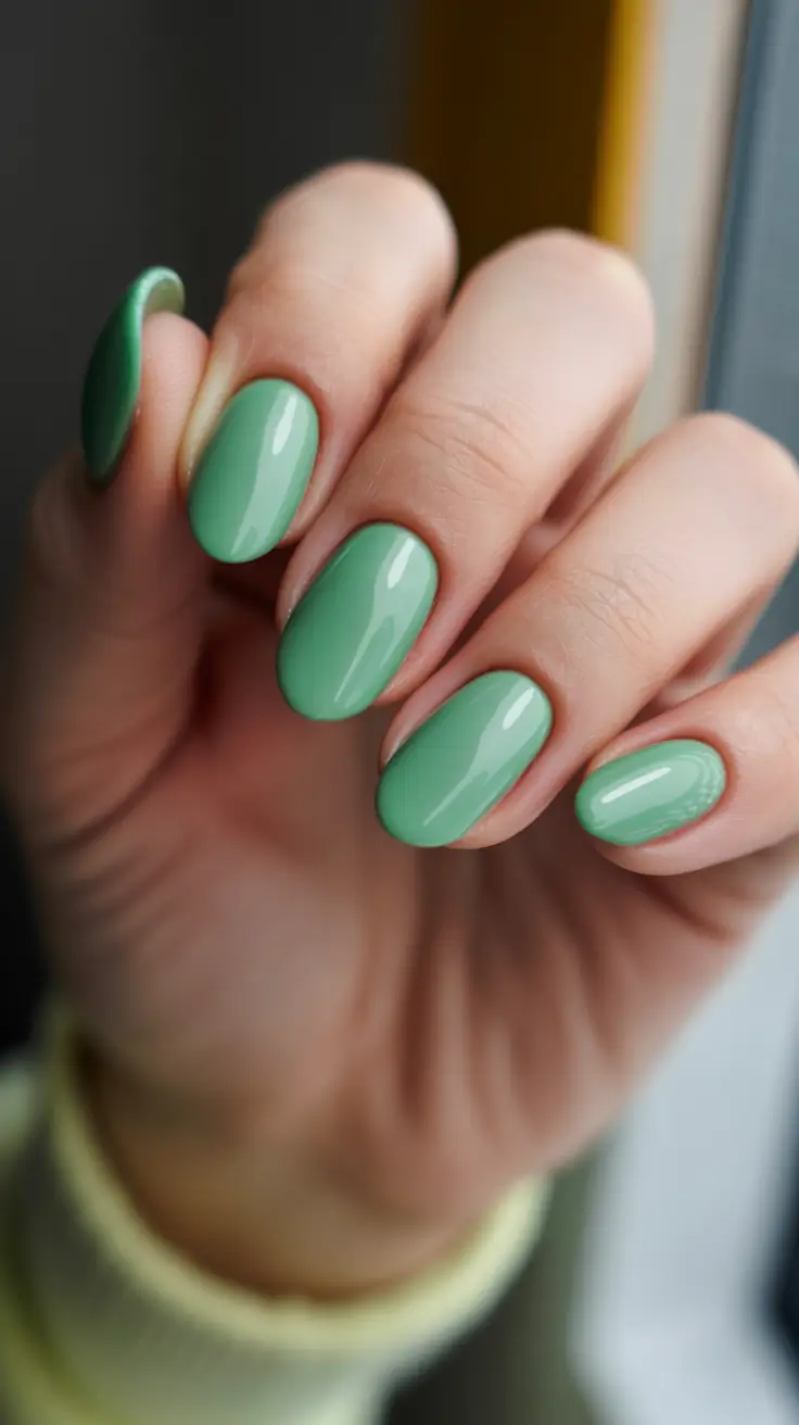 best summer nail colors ideas 2026 Fresh Mint Minimalism with a Soft Almond Twist