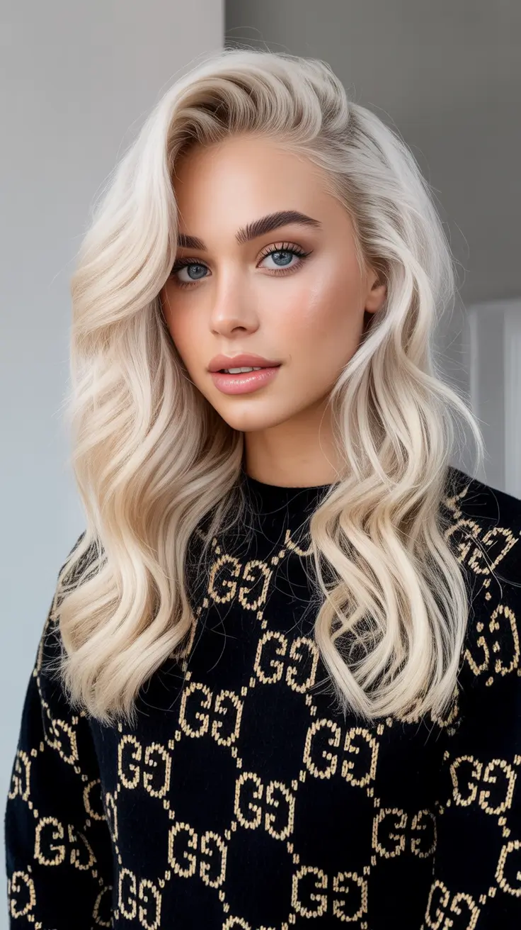 blonde hair color ideas spring 2026 pearl blonde waves