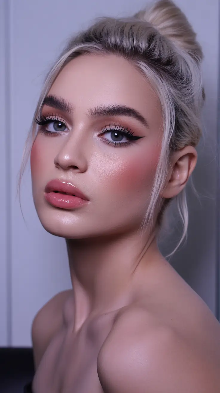 spring blonde hair color 2026 elegant icy blonde updo