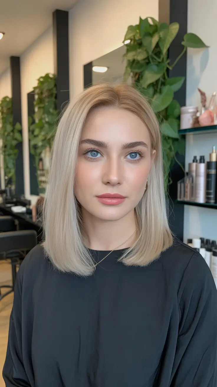 spring hair color blonde shoulder length lob