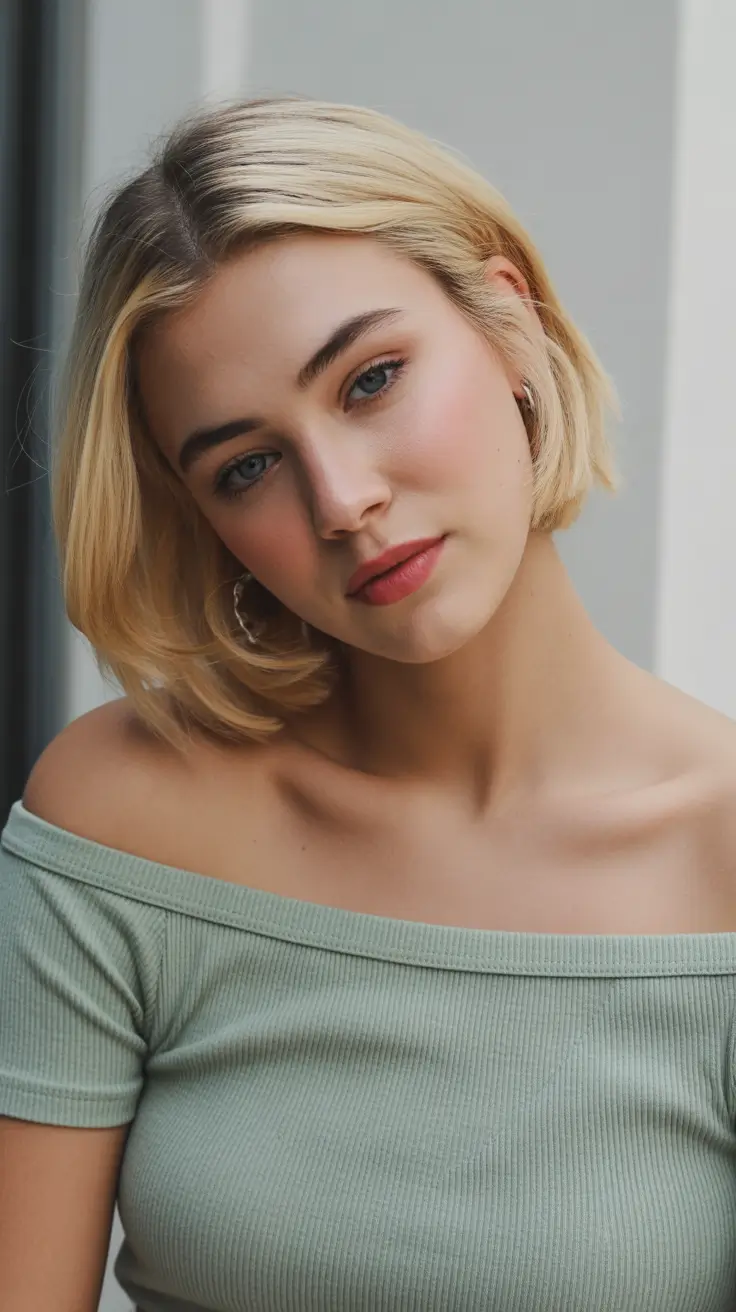 blonde hair color for spring warm creamy bob