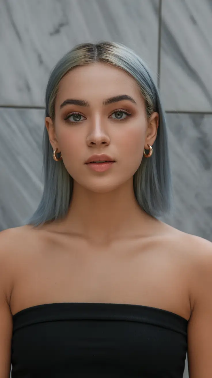 spring haircuts 2026 Sleek Cool Toned Medium Cut