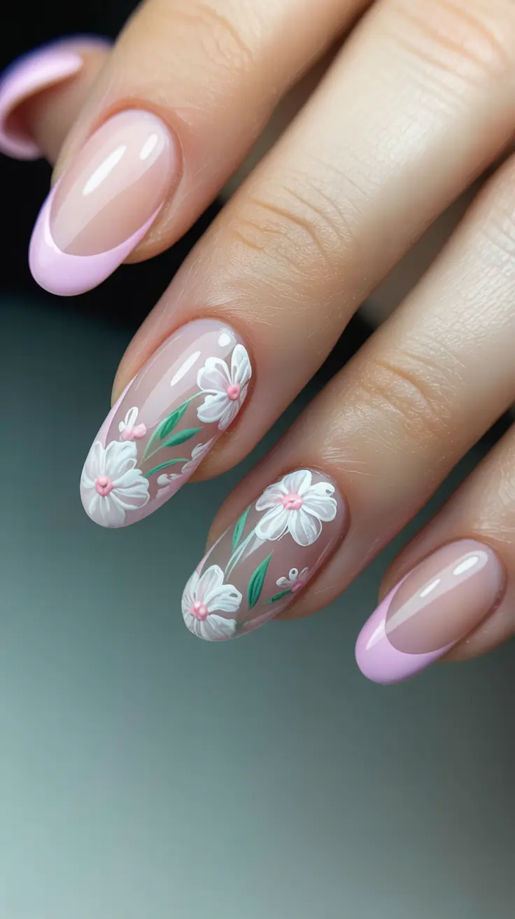 gorgeous spring wedding nails 2026 Delicate Daisy Garden Nails for a Joyful Spring Celebration