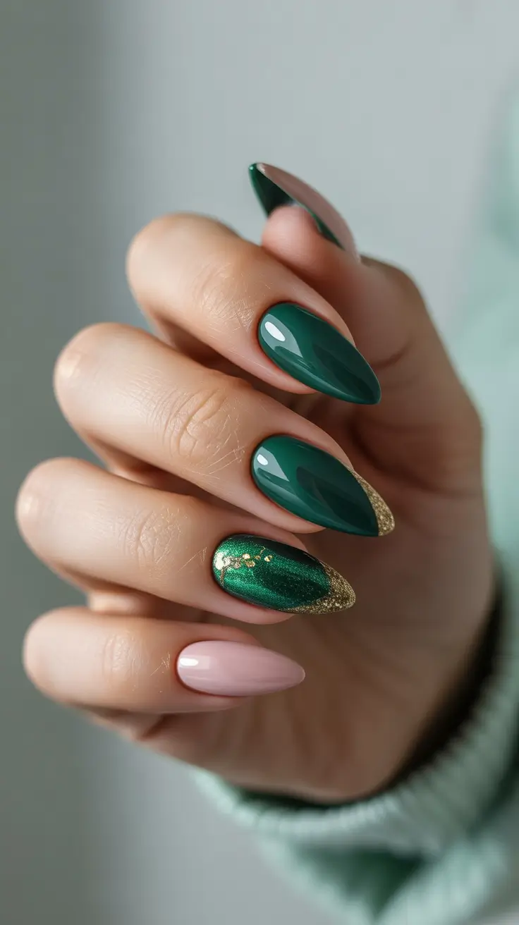 gorgeous spring wedding nails 2026 Emerald Green Elegance for a Bold Spring Wedding Guest