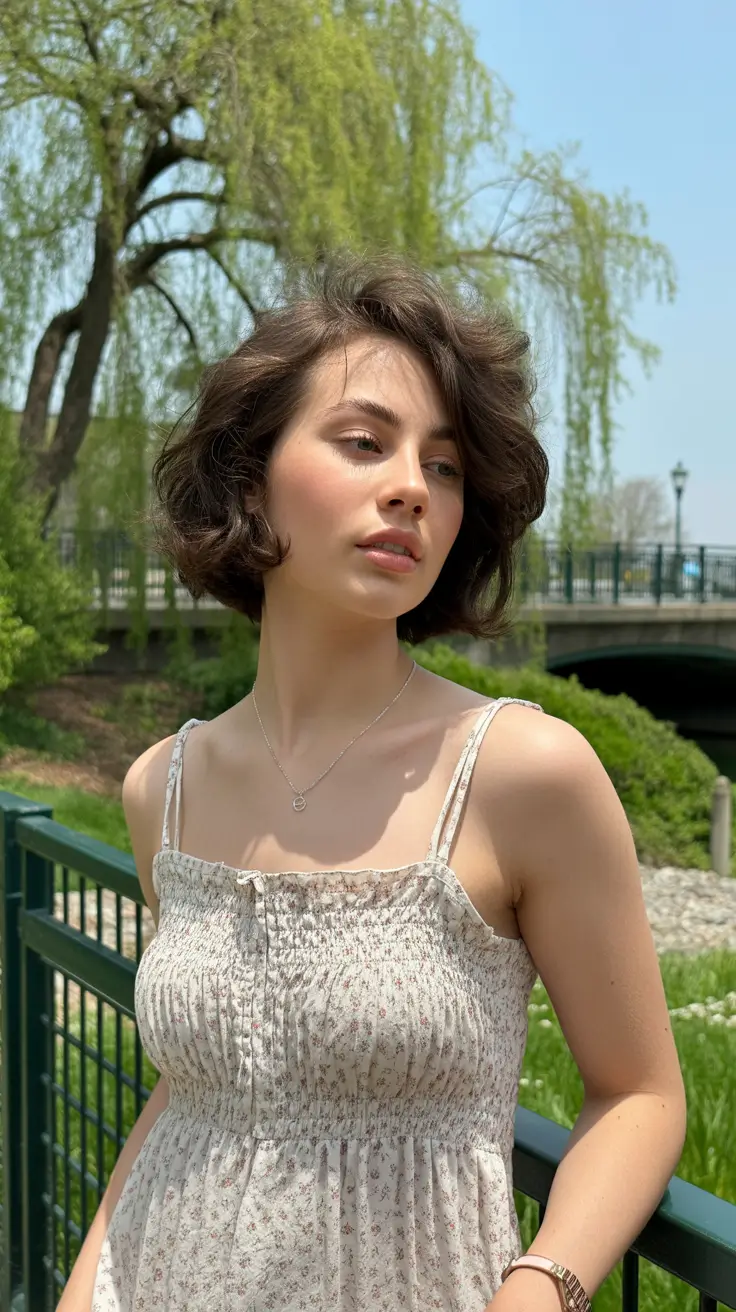may hair color ideas Soft Brunette French Bob for Romantic Spring Days