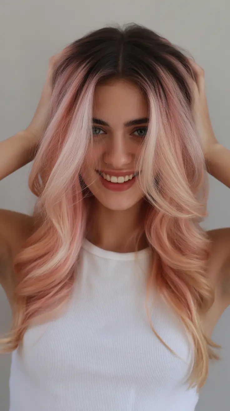 may hair color ideas Romantic Rose Blonde Waves for Unique Soft Summer Mood