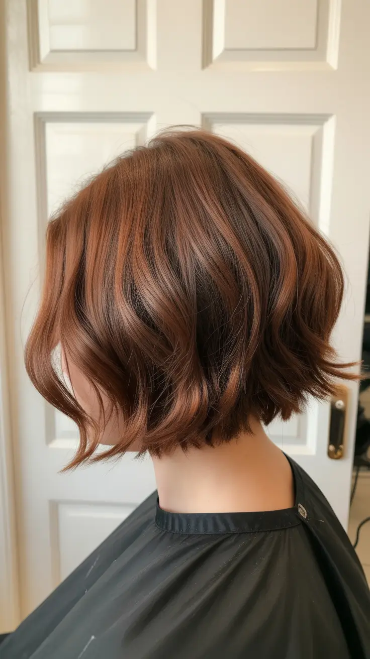 may hair color ideas Warm Copper Brown Bob for Effortless May Transformation