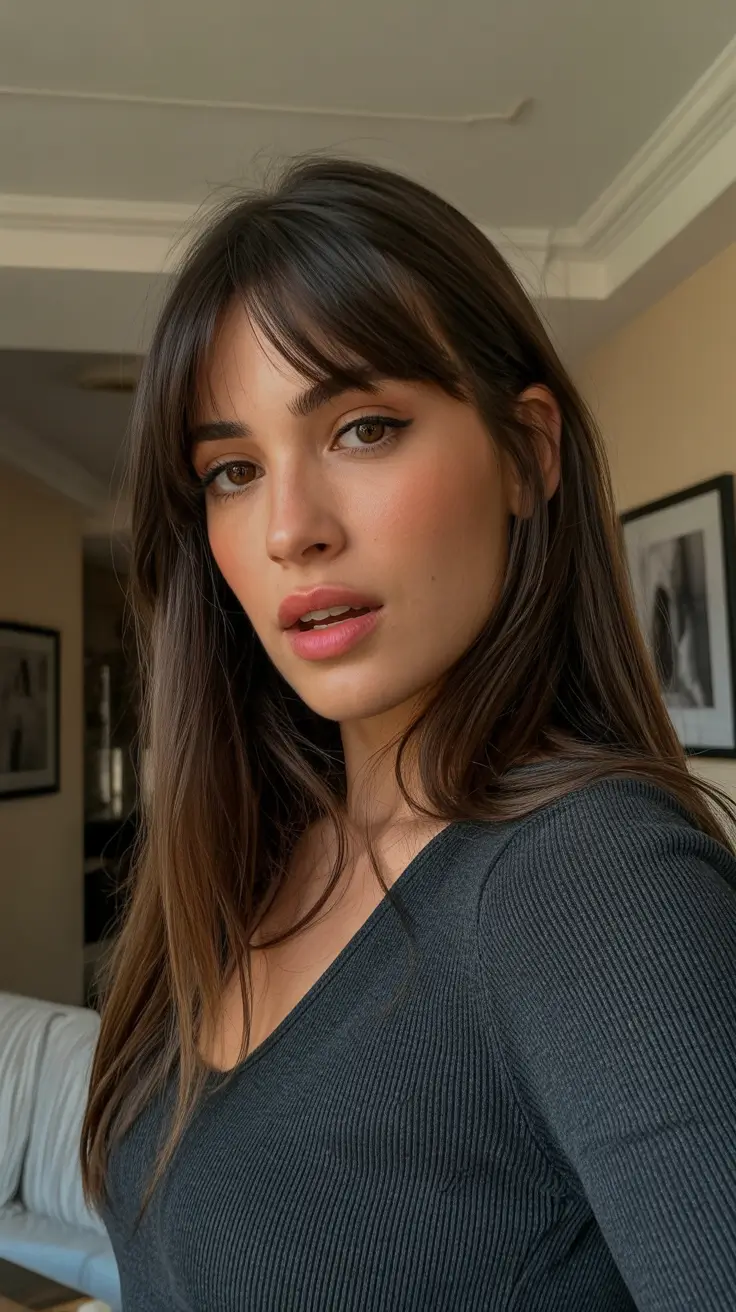 may hair color ideas Classic Deep Brunette Layers with Soft Light Dimension