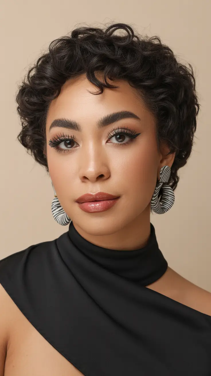 may hair color ideas Short Curly Statement with Playful Depth