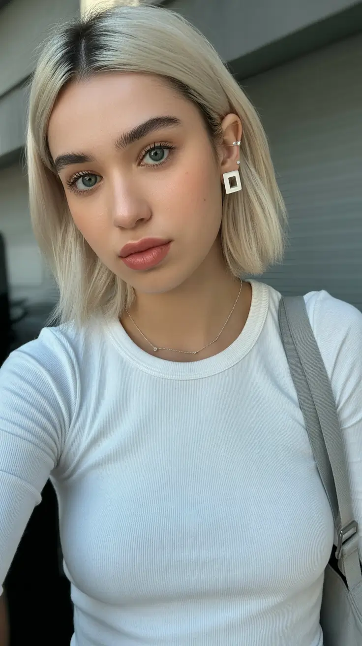 natural spring hairstyles 2026 Fresh Platinum Bob for Minimalist Spring Style