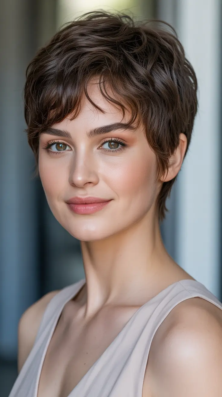 natural spring hairstyles 2026 Modern Short Pixie with Soft Texture