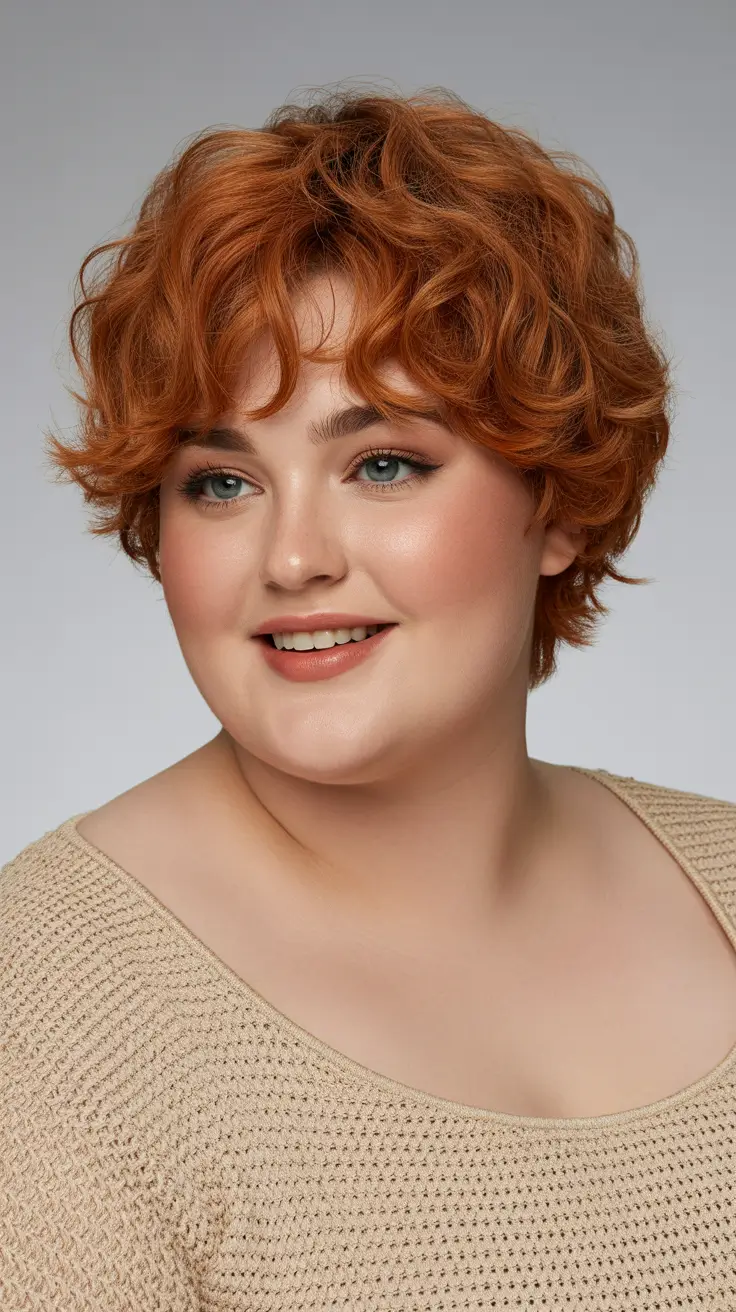 spring haircuts for plus size women Playful Curly Pixie With Voluminous Crown