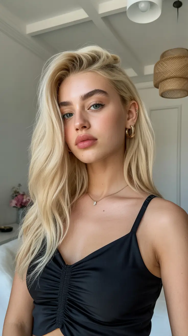 summer hair color for blondes 2026 dimensional Sunlit Champagne Layers with Feminine Movement