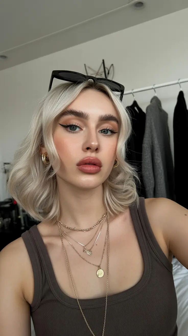 summer hair color for blondes 2026 dimensional Parisian Blonde Bob with Playful Edge