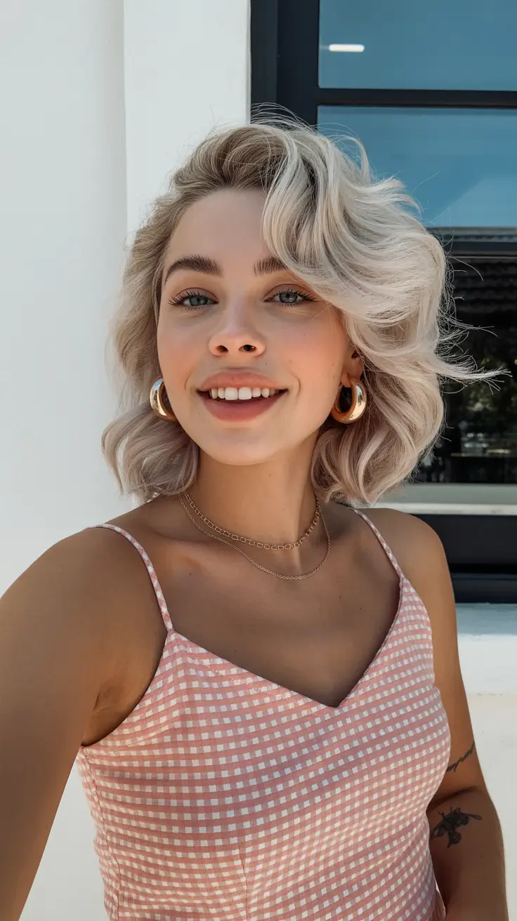 summer hair color for blondes 2026 dimensional Playful Platinum Waves with Retro Summer Energy