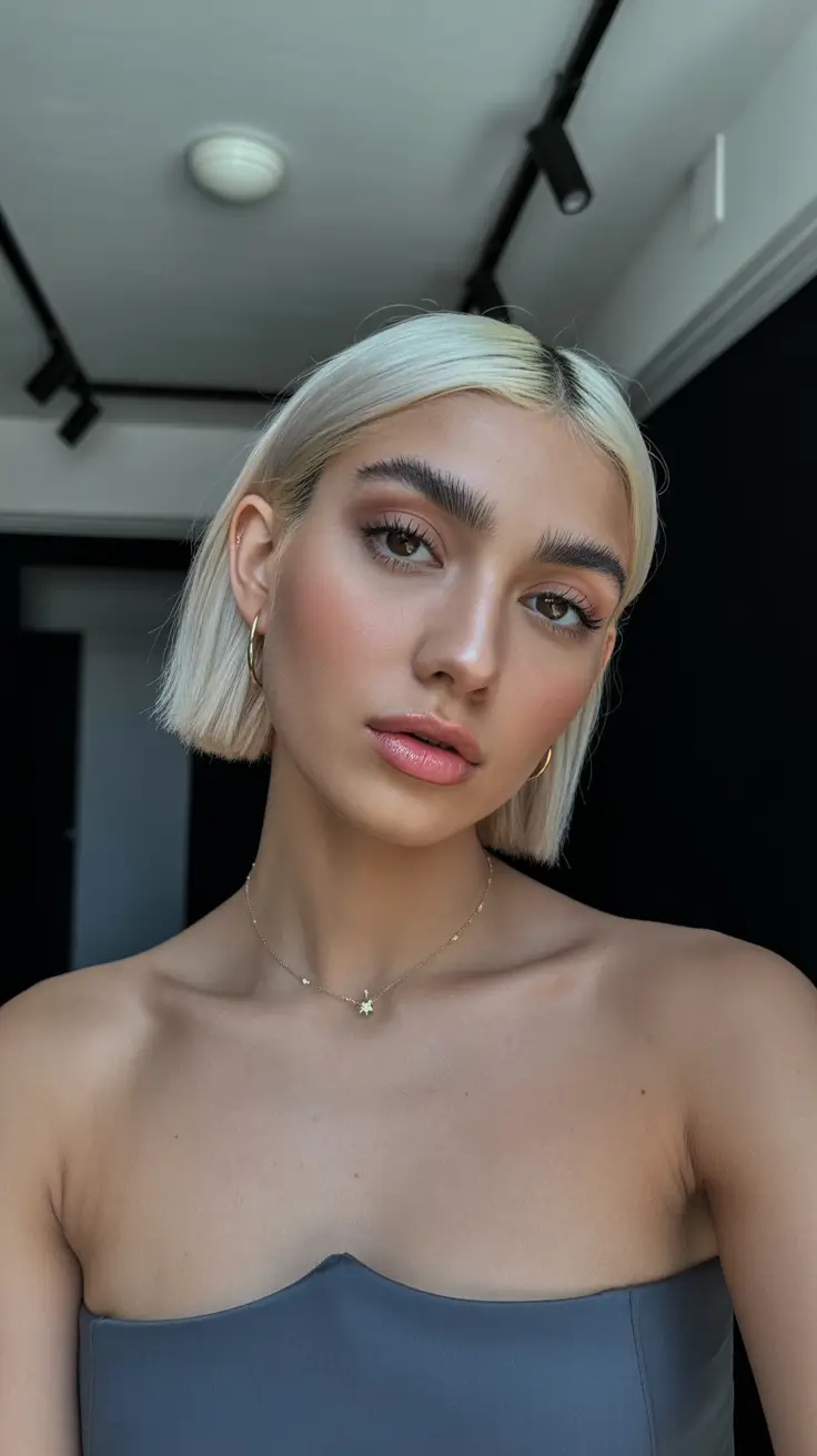 summer hair color for blondes 2026 dimensional Ultra Clean Ice Blonde Micro Bob