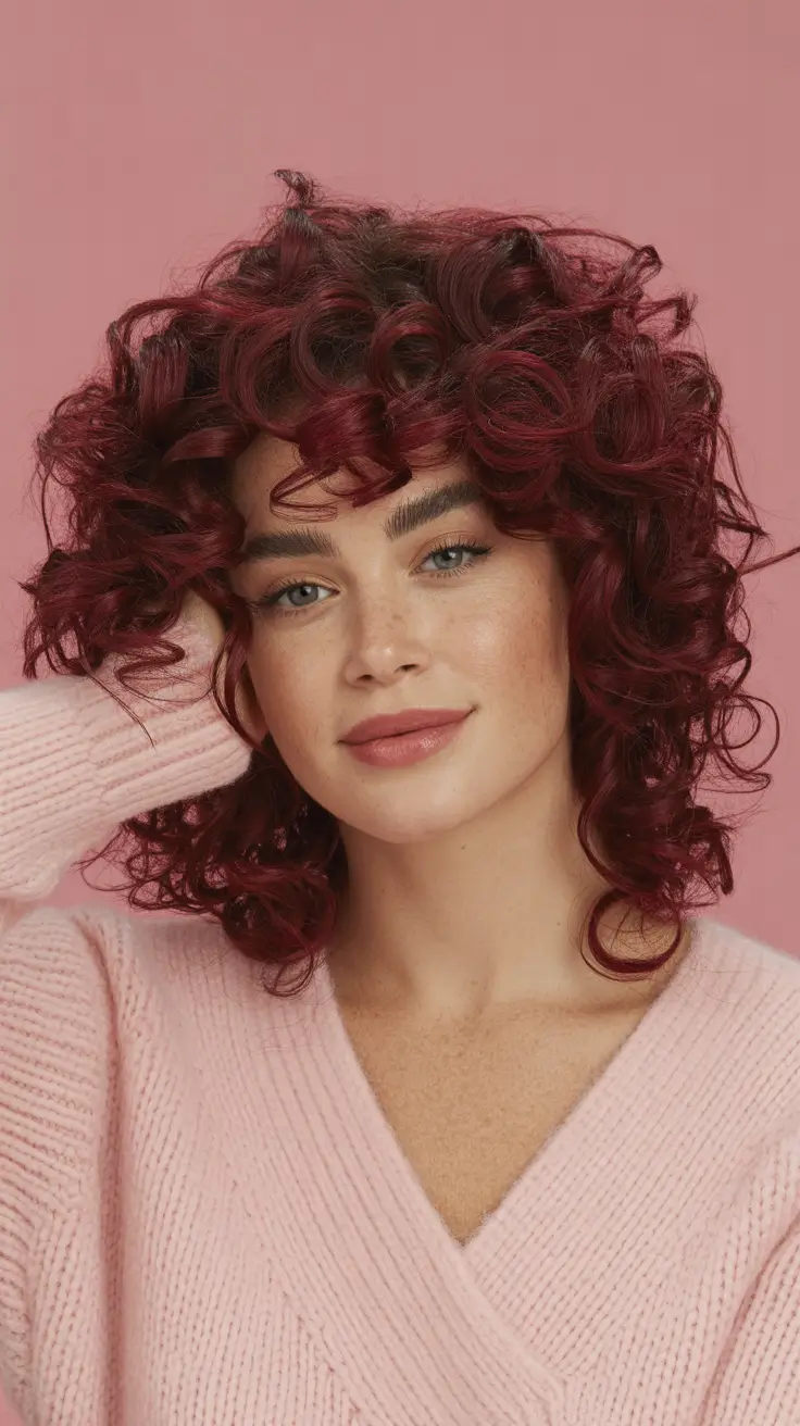summer hair color ideas 2026 dimensional Cherry Cola Spirals With Dimensional Depth