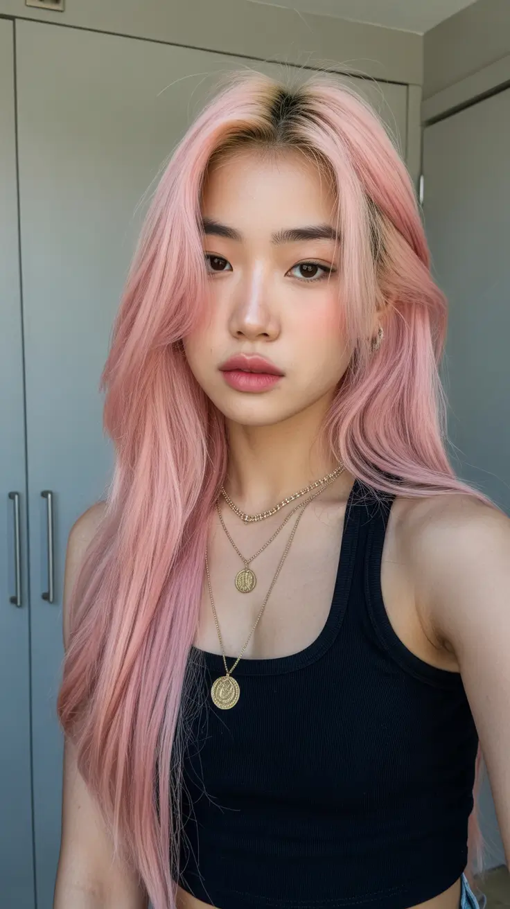 summer hair color ideas 2026 dimensional Petal Pink Melt With Playful Softness