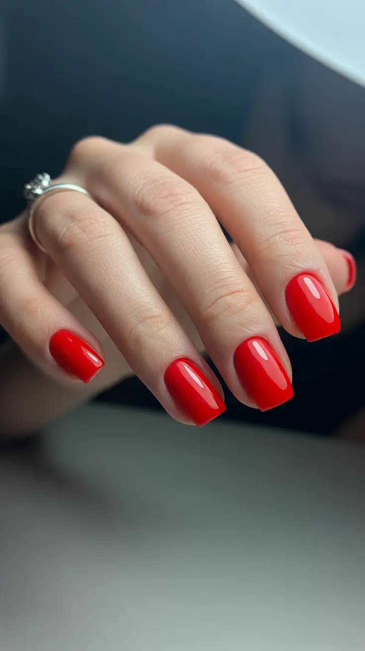 summer short nail inspo 2026 Classic Red Revival - Short Nails, Strong Energy