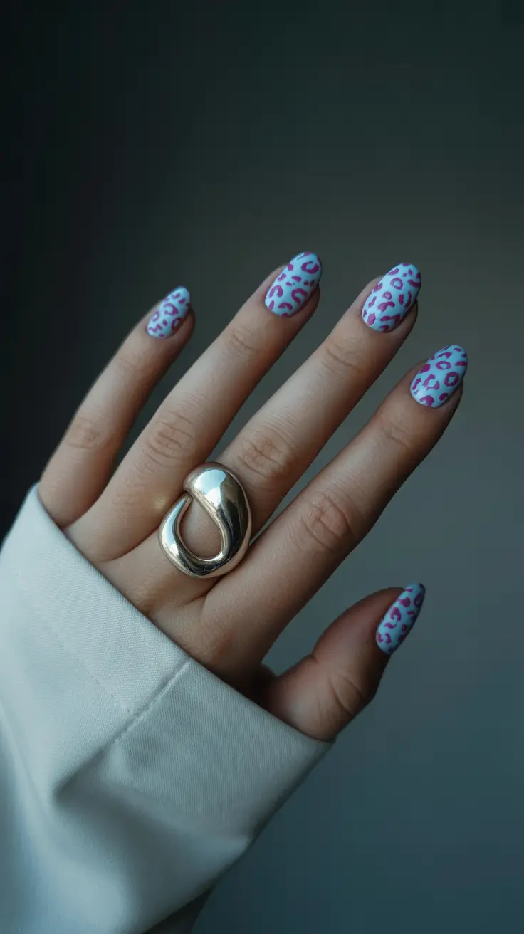 summer short nail inspo 2026 Playful Leopard Pastel - A Fun Twist on Animal Print