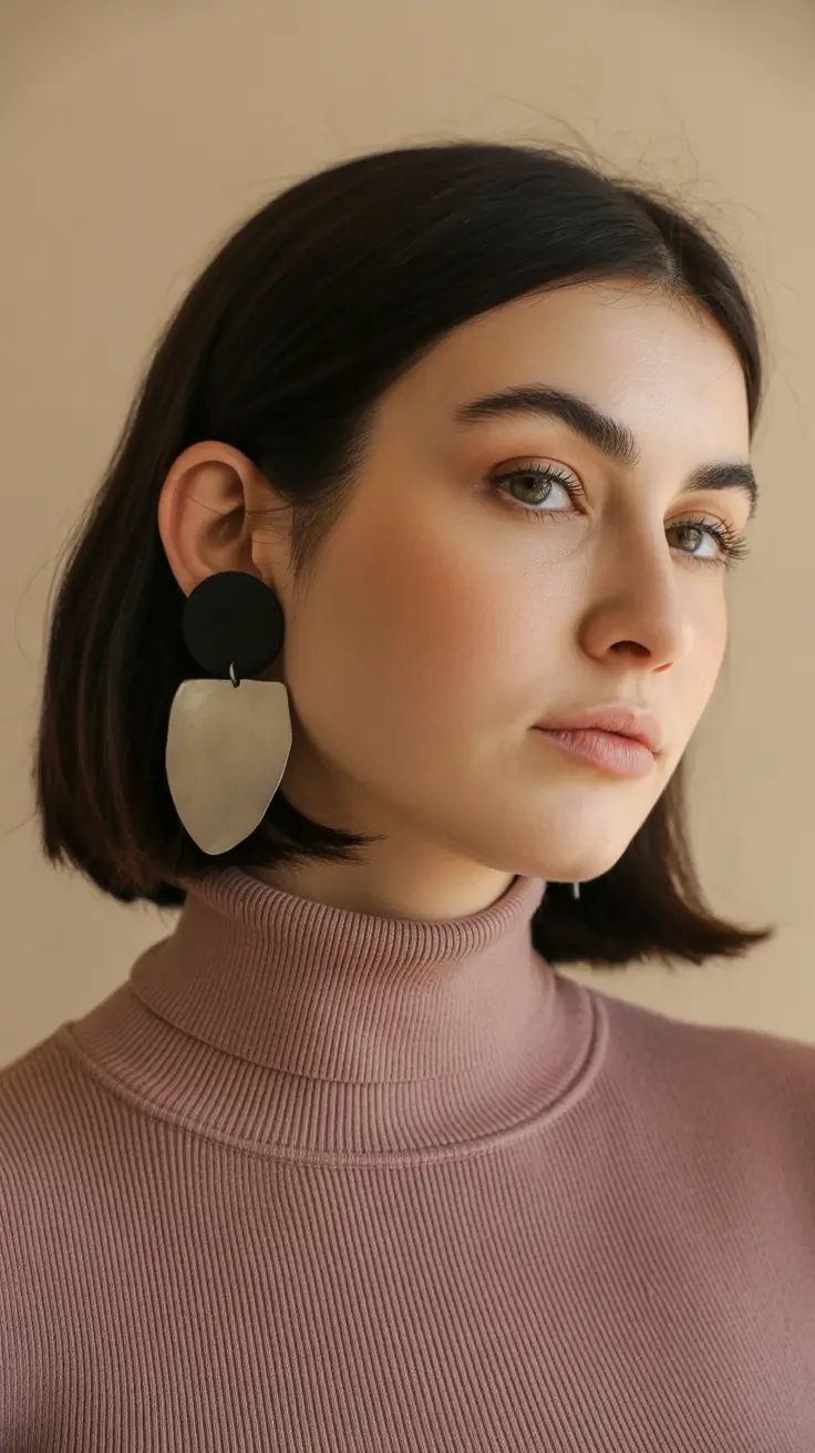 vibrant spring brunette hair color 2026 Minimalist Short Brunette Bob With Clean Spring Shine