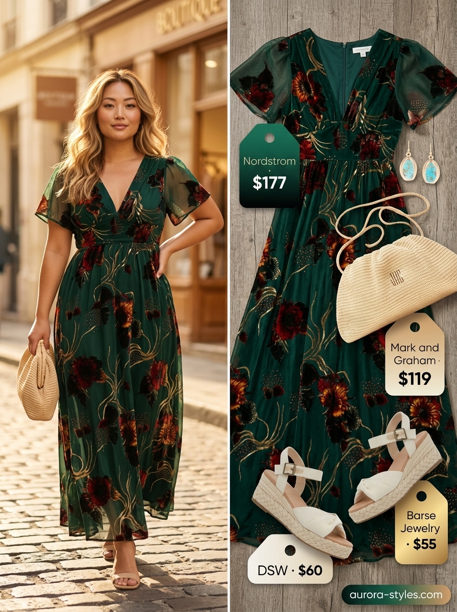 Boho summer flowy maxi dresses 2026: Multi-color print silk blend maxi dress for summer parties or evening out.