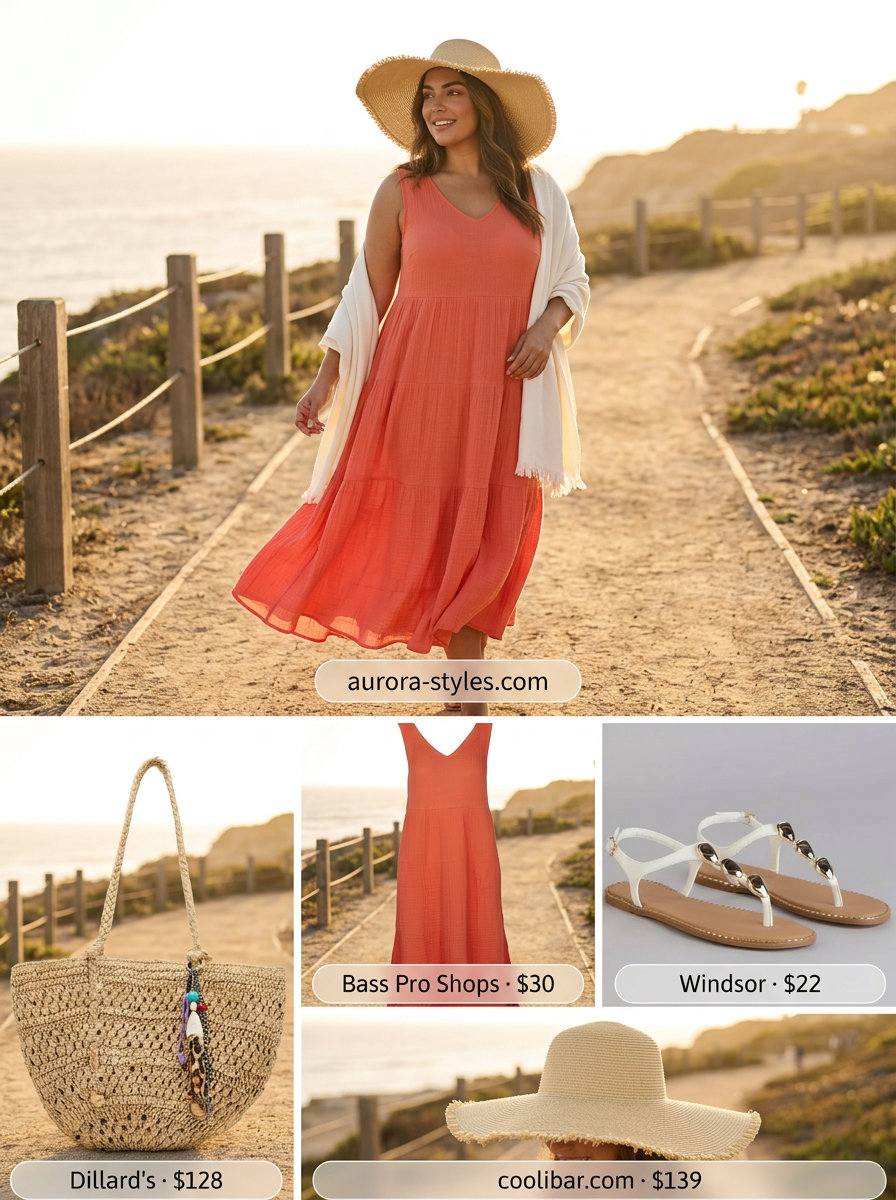 flattering curvy outfit summer for women 2026 outfit idea - fashion styling inspiration