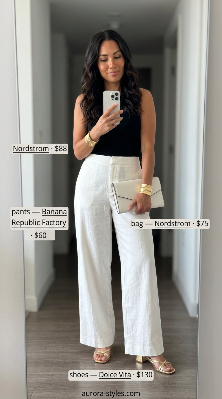 Ivory linen matching set with heeled sandals for chic nyc street style summer outfits 2026.