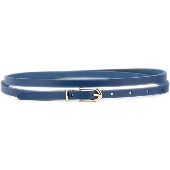 accessory 1.0 cm Genuine Leather Skinny Belt with Golden Buckle Etsy - AlekssMovins $48.75
