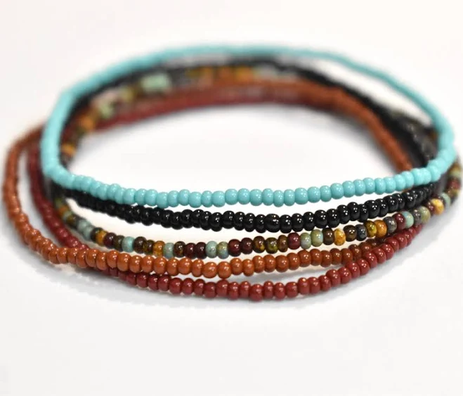 accessory 11/0 Seed Bead Stretch Bracelet Set Etsy - MandaLynnCreations $16.25