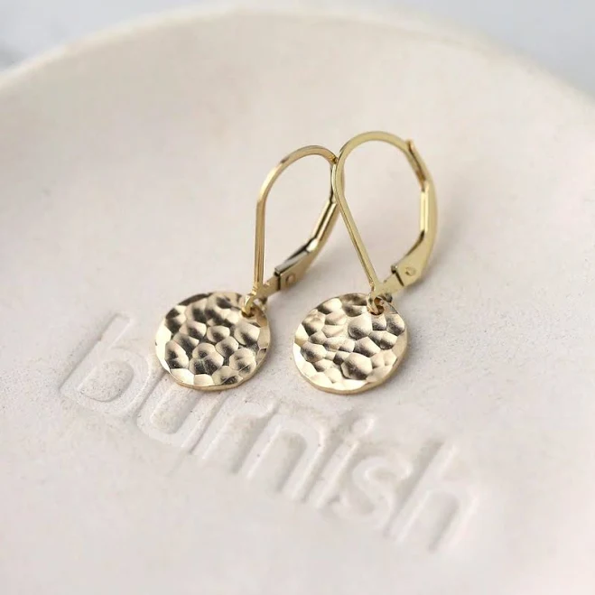 accessory 14K Gold Filled Dainty Minimalist Leverback Dangle Earrings Etsy - burnish $58