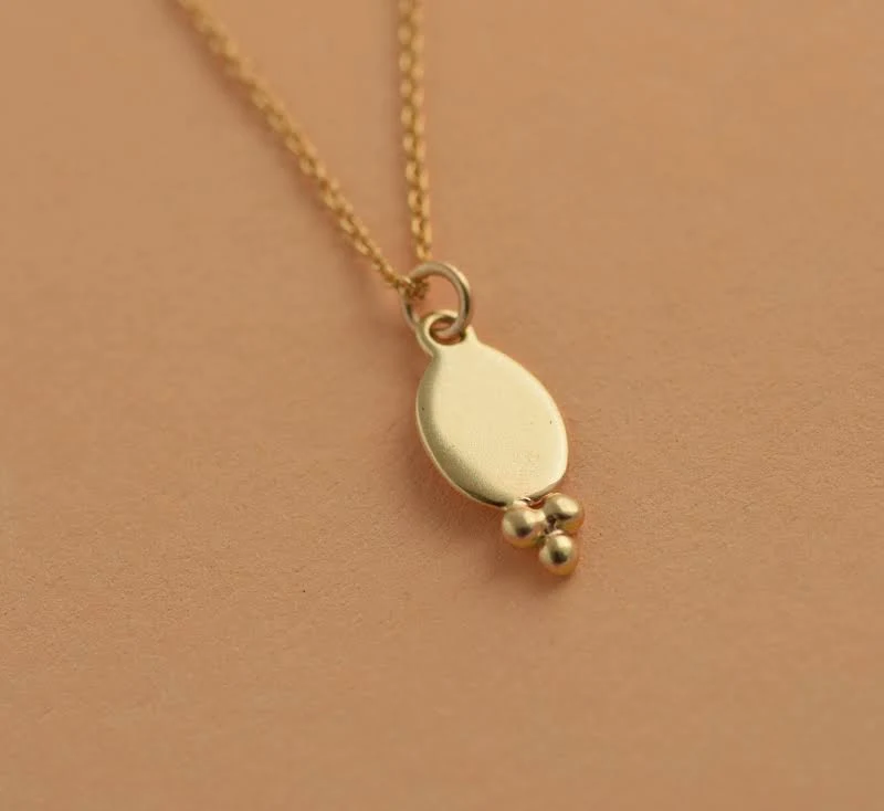 accessory 14K Gold Minimalist Charm Pendant Necklace Etsy - DIAstudia $210.7