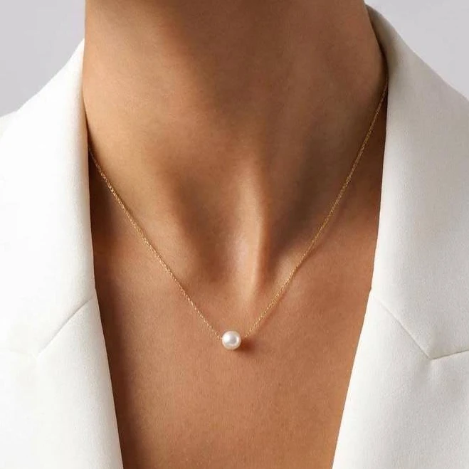 accessory 14K Gold Pearl Pendant Necklace Etsy - Seller $63