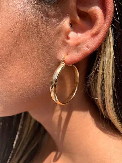 accessory 18K Gold Chunky Statement Hoop Earrings Etsy - ShopMaLiB $55.25