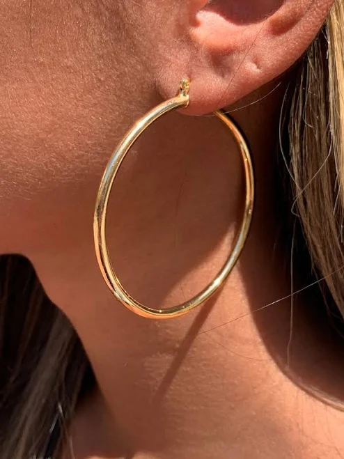 accessory 18K Gold Filled Waterproof Hoop Earrings Etsy - ShopMaLiB $44.2