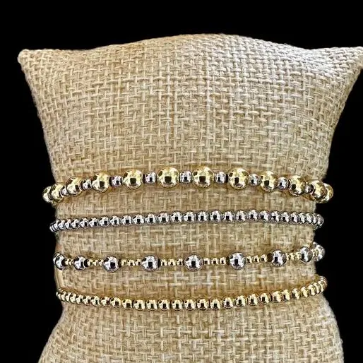 accessory 4 Piece Mixed Metal Bracelet Stack Etsy - Seller $52