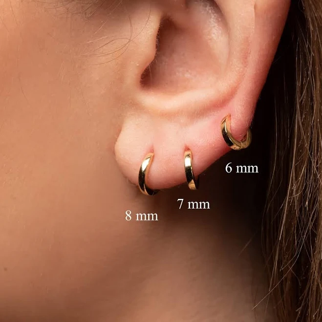 accessory 925 Sterling Silver Minimal Huggie Hoop Earrings Etsy - SaltaireFineJewelry $16.17
