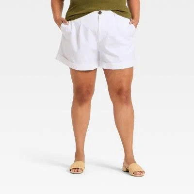 bottoms A New Day Women's High-Rise Luxe Linen Tailored Shorts Target $15