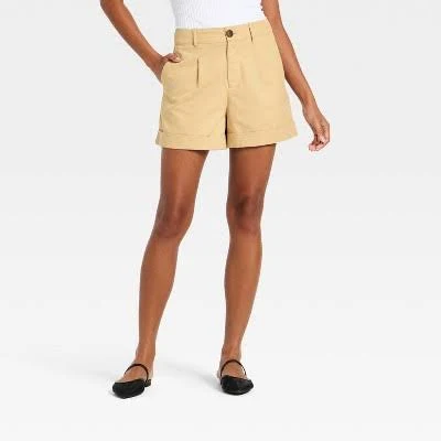 shorts A New Day Women's High-Rise Tailored Linen Shorts Target $19.5