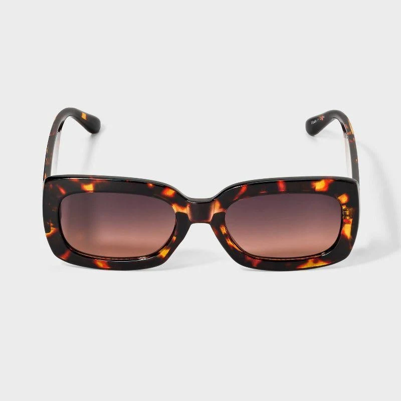 accessory A New Day Women's Tortoise Shell Rectangle Sunglasses Target $17