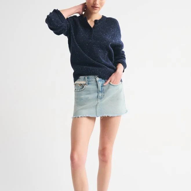 skirt Abercrombie & Fitch Women's Mid Rise Denim Mini Skirt Abercrombie & Fitch $44.99