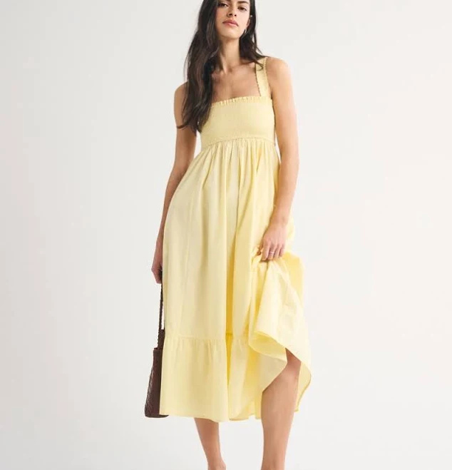 dress Abercrombie & Fitch Women's Sydney Smocked Convertible Midi Dress Abercrombie & Fitch $120