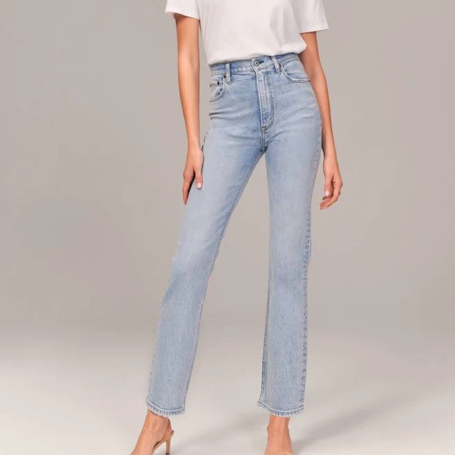 jeans Abercrombie & Fitch Women's Ultra High Rise Ankle Straight Jean Abercrombie & Fitch $26.97