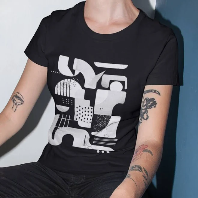 top Abstract Geometric Graphic T-Shirt Etsy - StreetHaus $22.54